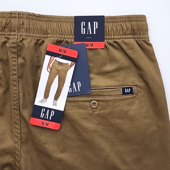 GAP Men's Joggers Casual Tan Cotton Blend Stretch Size Medium - Picture 8 of 13